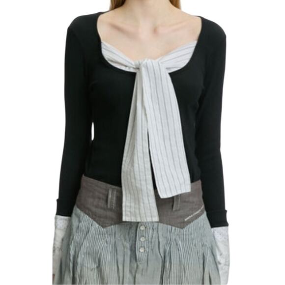 COP.Copine / COP Copine 1990s to Y2k Vintage Bow Tie Top, XS - Picture 1 of 12